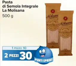 Carrefour Pasta di Semola Integrale La Molisana offerta