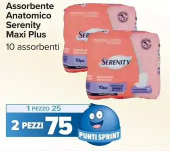 Carrefour Assorbente Anatomico Serenity Maxi Plus offerta