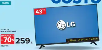 Carrefour Tv Led LG Mod. 43UT73006 offerta