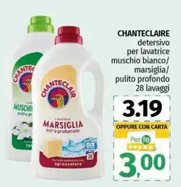 Pam CHANTECLAIRE detersivo per lavatrice muschio bianco/ marsiglia/ pulito profondo offerta