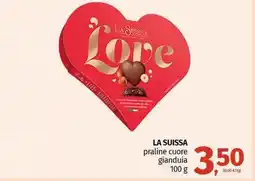 Pam LA SUISSA praline cuore gianduia offerta