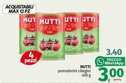 Pam MUTTI pomodorini ciliegini offerta