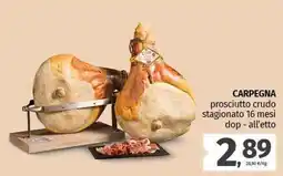 Pam CARPEGNA prosciutto crudo stagionato 16 mesi dop offerta