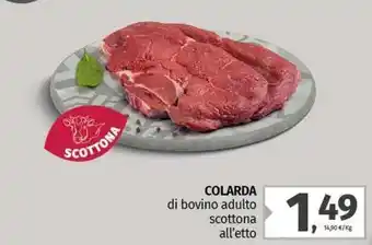 Pam COLARDA di bovino adulto scottona offerta