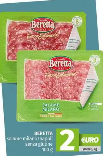 Pam BERETTA salame milano/napoli senza glutine offerta