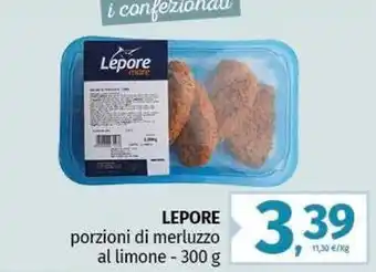 Pam LEPORE porzioni di merluzzo al limone offerta