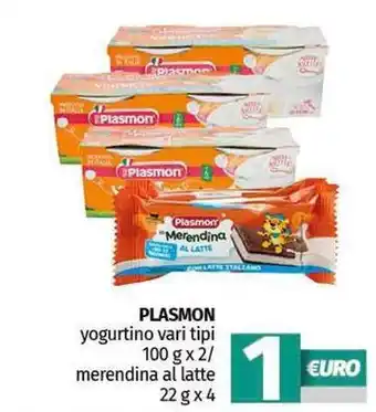 Pam PLASMON yogurtino vari tipi merendina al latte offerta