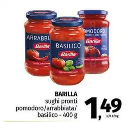 Pam BARILLA sughi pronti pomodoro/arrabbiata/ basilico offerta