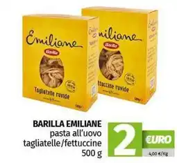 Pam BARILLA EMILIANE pasta all'uovo tagliatelle/fettuccine offerta