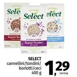 Pam SELECT cannellini/tondini/ borlotti/ceci offerta