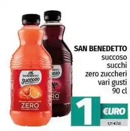 Pam SAN BENEDETTO succoso succhi zero zuccheri offerta