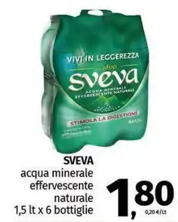 Pam SVEVA acqua minerale effervescente naturale offerta