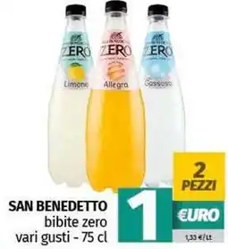 Pam SAN BENEDETTO bibite zero offerta