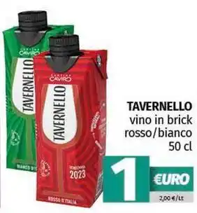 Pam TAVERNELLO vino in brick rosso/bianco offerta