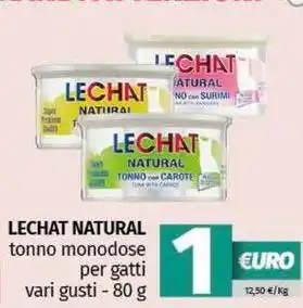 Pam LECHAT NATURAL tonno monodose per gatti offerta