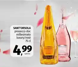 Pam SANT'ORSOLA prosecco doc millesimato luxury/rosè offerta