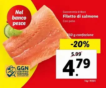 Lidl Gastronomia di Mare Filetto di salmone offerta