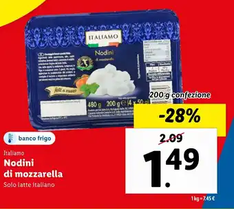 Lidl Italiamo Nodini di mozzarella offerta