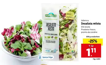 Lidl Vallericca Insalata mista offerta