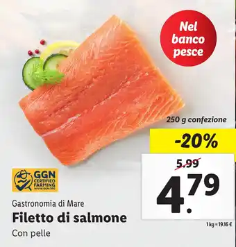 Lidl Gastronomia di Mare Filetto di salmone offerta