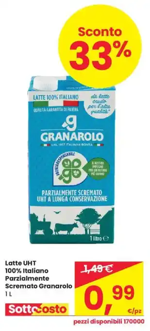 Despar Latte UHT 100% Italiano Parzialmente Scremato Granarolo offerta