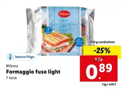 Lidl Milbona Formaggio fuso light offerta