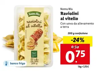 Lidl Nonna Mia Raviolini al vitello offerta