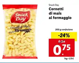 Lidl Snack Day Cornetti di mais al formaggio offerta