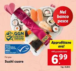 Lidl For you Sushi cuore offerta