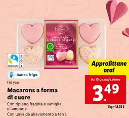 Lidl For you Macarons a forma di cuore offerta