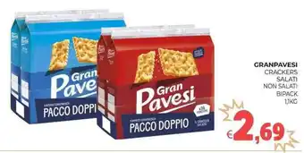 Eté Granpavesi crackers salati non salati bipack offerta