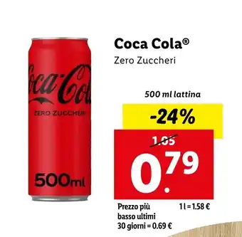 Lidl Coca Cola Zero Zuccheri offerta