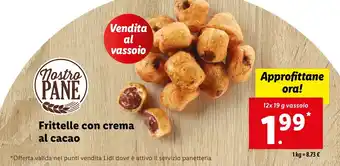 Lidl Frittelle con crema al cacao offerta