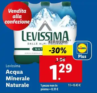 Lidl Levissima Acqua Minerale Naturale offerta