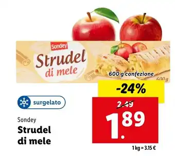 Lidl Sondey Strudel di mele offerta