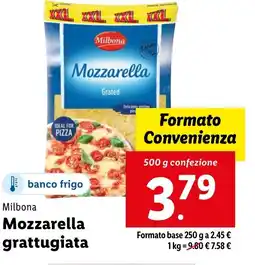 Lidl Milbona Mozzarella grattugiata offerta