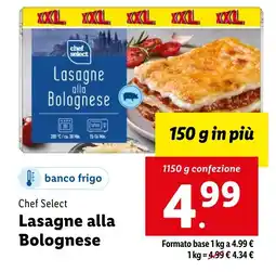 Lidl Chef Select Lasagne alla Bolognese offerta