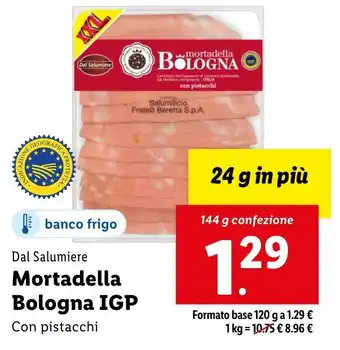 Lidl Dal Salumiere Mortadella Bologna IGP offerta