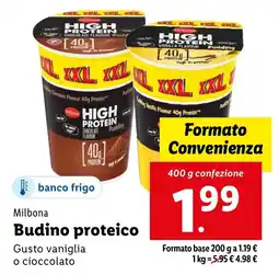 Lidl Milbona Budino proteico offerta