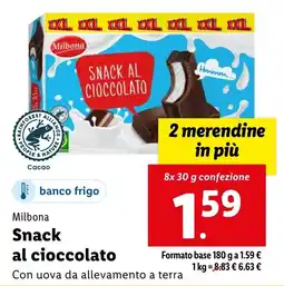 Lidl Milbona Snack al cioccolato offerta