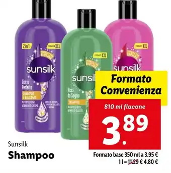 Lidl Sunsilk Shampoo offerta