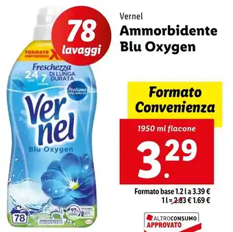 Lidl Vernel Ammorbidente Blu Oxygen offerta