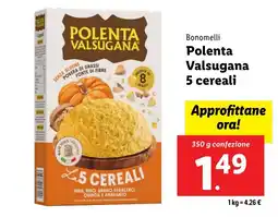 Lidl Bonomelli Polenta Valsugana 5 cereali offerta