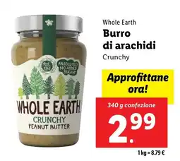 Lidl Whole Earth Burro di arachidi offerta