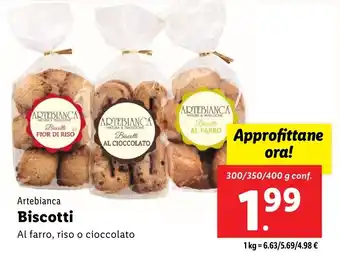 Lidl Artebianca Biscotti offerta