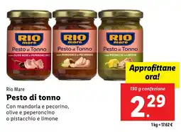 Lidl Rio Mare Pesto di tonno offerta