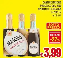 A&O Cantine maschio prosecco doc vino spumante extra dry offerta