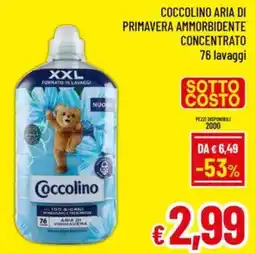 A&O Coccolino aria di primavera ammorbidente concentrato 76 lavaggi offerta