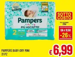 A&O Pampers baby-dry mini 31 pz offerta