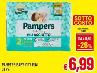 A&O Pampers baby-dry mini 31 pz offerta